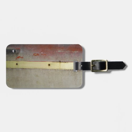 Faded Green Red Blue  Yellow rusted Luggage Tag