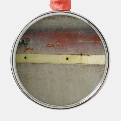 Faded Green Red Blue  Yellow rusted Metal Ornament