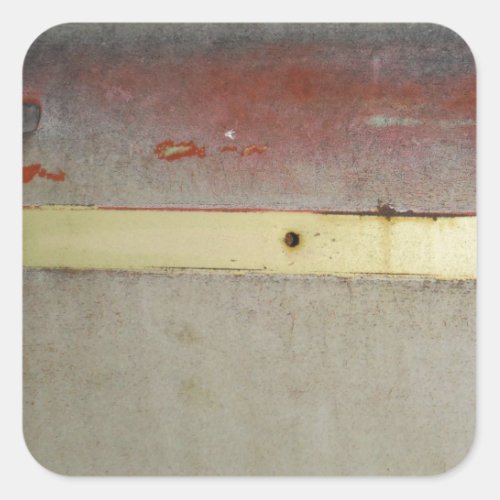 Faded Green Red Blue  Yellow rusted Square Sticker