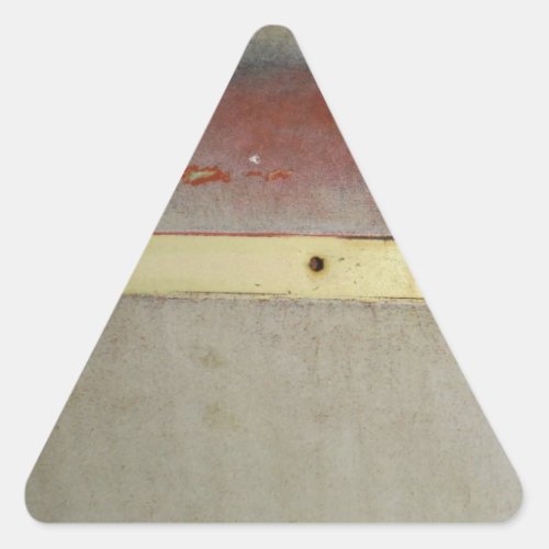 Faded Green Red Blue  Yellow rusted Triangle Sticker
