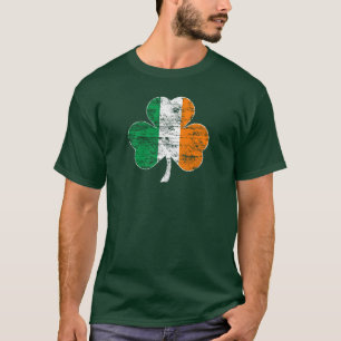 Faded Irish Flag Shamrock T-shirt (green)