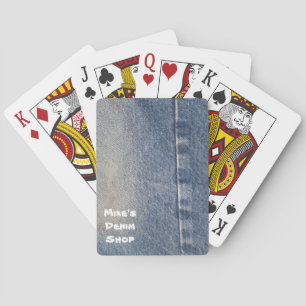 Faded Jeans / Denim Fabric Poker Cards
