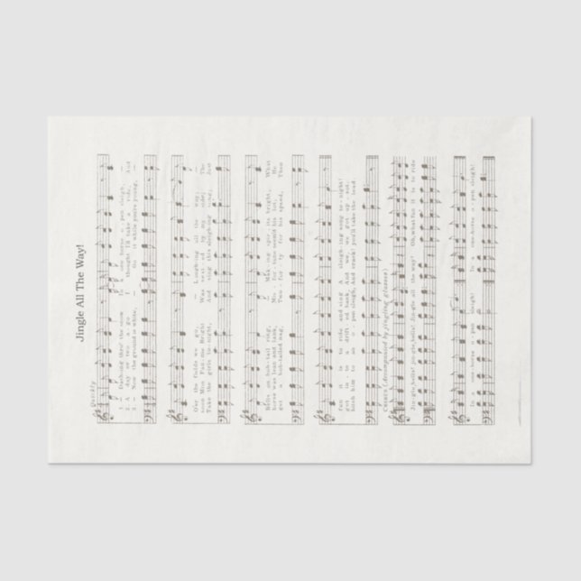 Faded Jingle All the Way Decoupage Crafts Paper (Front)