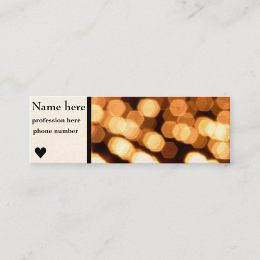 Customizable faded lights business card