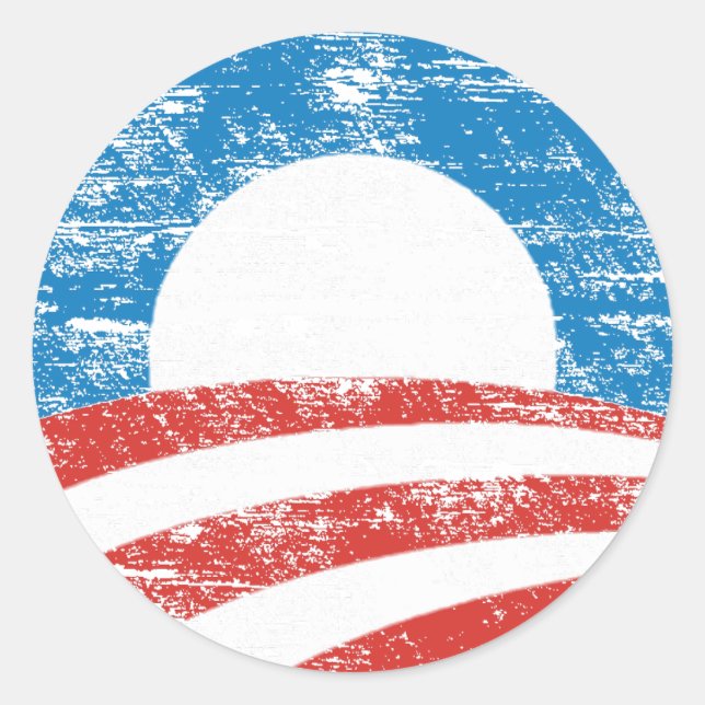 Faded Obama Logo Classic Round Sticker (Front)