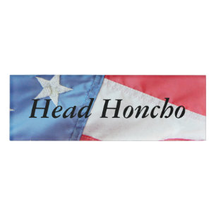 Faded Old Glory Name Tag