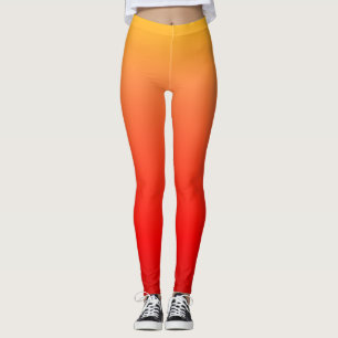 Faded Orange and Red Leggings