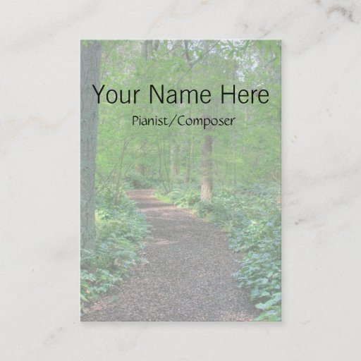 Customizable Faded Path Business Card