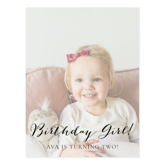 Faded Photo Child's Birthday Invitation Post Card | Zazzle.com