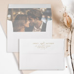 Faded Photo Gold Pre-Printed Return Address 5x7 Envelope<br><div class="desc">Simple PRE-PRINTED RETURN ADDRESS envelope featuring elegant and romantic swirly calligraphy lettering with a faded photo. For more advanced customization of this design,  please click the BLUE DESIGN TOOL BUTTON above!</div>