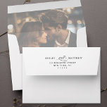 Faded Photo Pre-Printed Return Address 5x7 Envelope<br><div class="desc">Simple PRE-PRINTED RETURN ADDRESS envelope featuring elegant and romantic swirly calligraphy lettering with a faded photo. For more advanced customization of this design,  please click the BLUE DESIGN TOOL BUTTON above!</div>