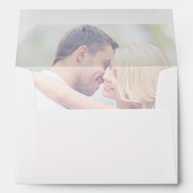 Faded Photo Pre-Printed Return Address 5x7 Envelope (Back (Bottom))