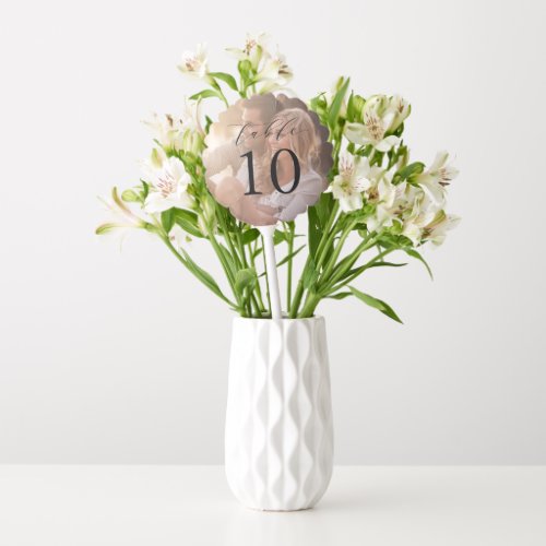Faded Photo Table Number Balloon