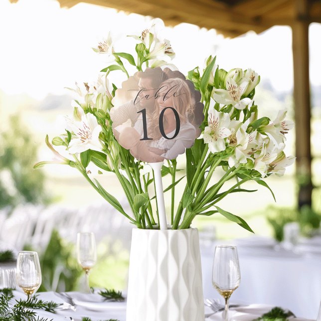 Faded Photo Table Number Balloon (Creator Uploaded)