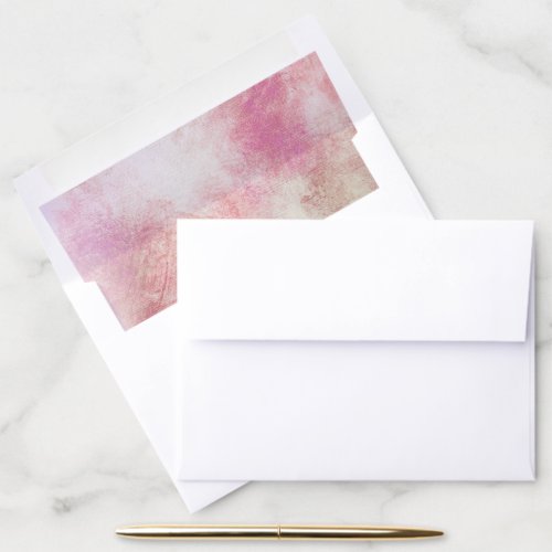 Faded Pink Beige Yellow Watercolor Splash Art Envelope Liner