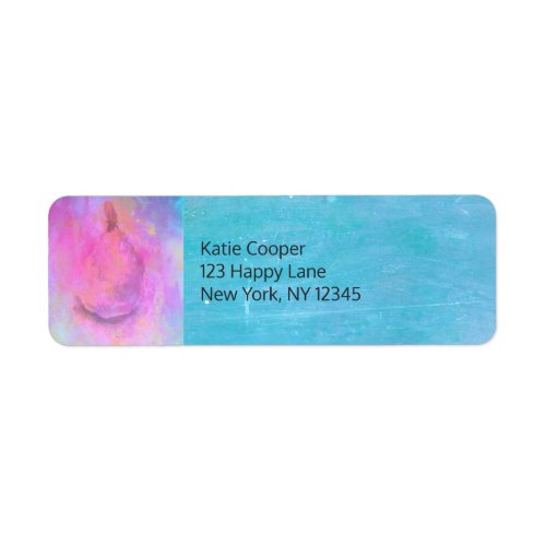 Faded Pink Pear Still Life Abstract Label