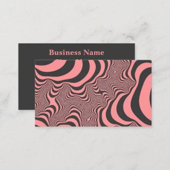 Faded Pink Zebra Stripes Business Card by WonderArt at Zazzle