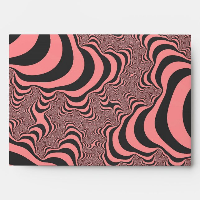 Faded Pink Zebra Stripes Envelope (Front)