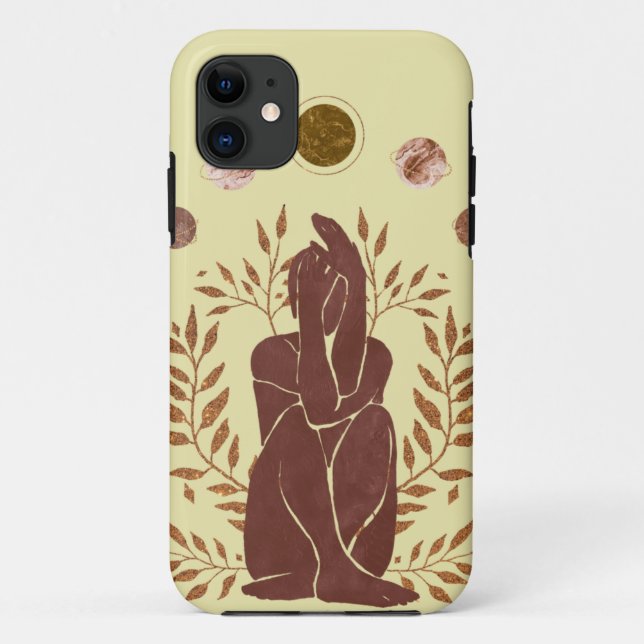 Faded planets man plants thinking leaves moon  Case-Mate iPhone case (Back)