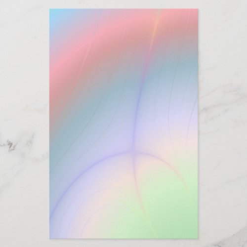 Faded Rainbow Aurora Abstract Stationery