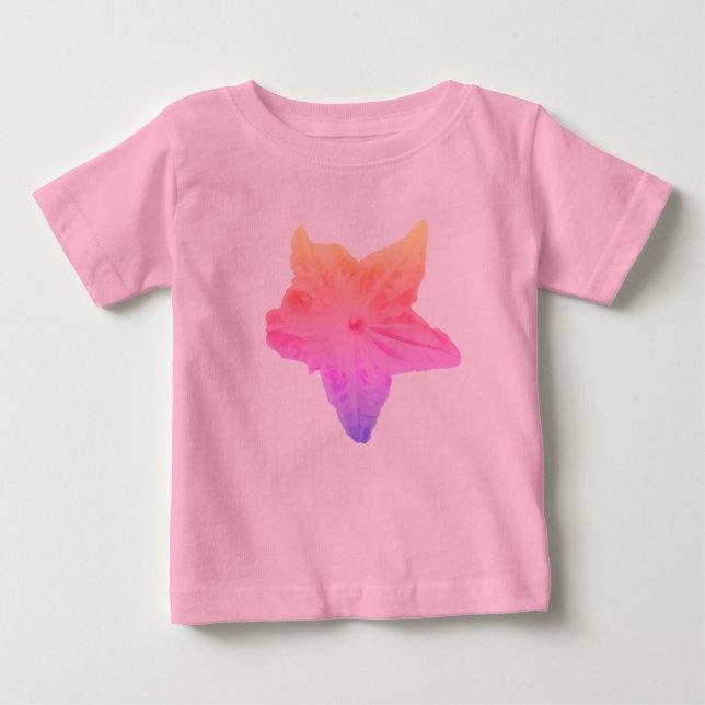 Faded Rainbow Flower on a Pink Tutu Bodysuit (Front)