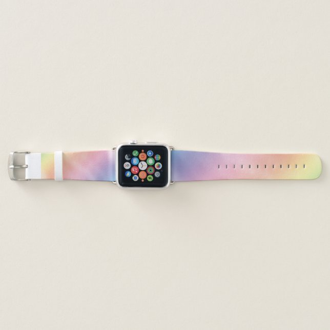 Faded Rainbow Wash Apple Watch Band (Front)