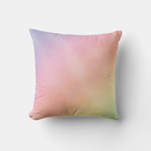 Faded Rainbow Wash Throw Pillow