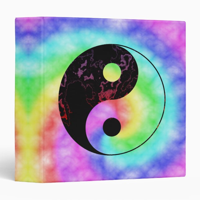 Faded Rainbow Yin Yang Binder (Front/Spine)