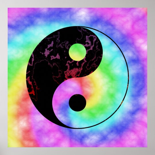 x 21 size paper 15 Yang Poster Yin  Zazzle  Faded Rainbow