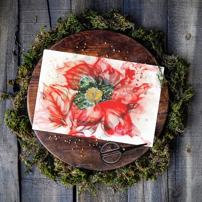 Faded Red Watercolor Macro Blossom Tissue Paper (Creator Uploaded)