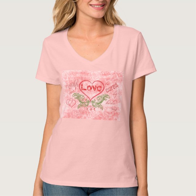 Faded Rose Grunge (Personalized Wristlet) T-Shirt (Front)