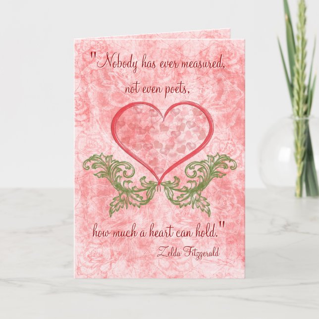 Faded Rose (Personalized Romantic Card) Holiday Card (Front)