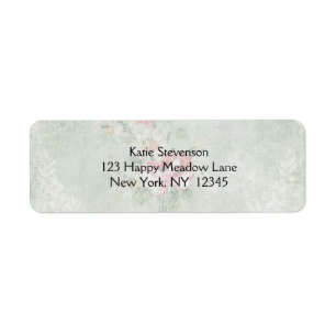 Faded Roses Vintage Design Label