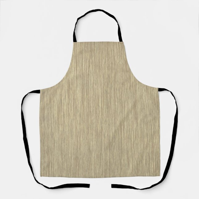 Faded Rustic Grainy Wood All Over Print Apron (Front)