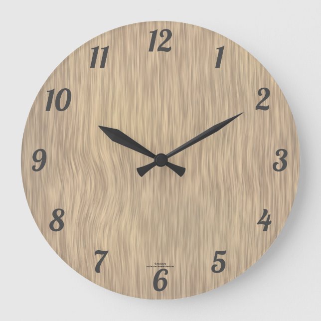 Faded Rustic Woodgrain Look Clock (Front)