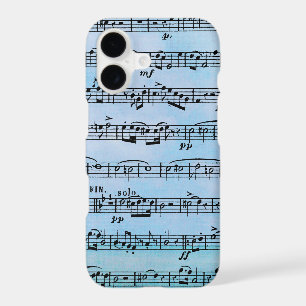 Faded Sheet Music Background iPhone 17 Case