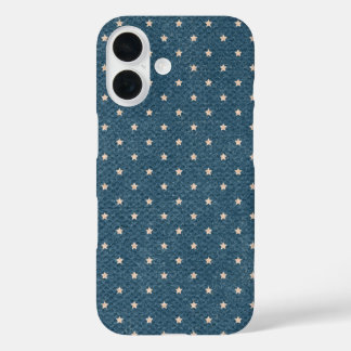 Faded Stars On Blue iPhone 16 Case