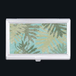 Faded Tropical Leaves Business Card Case<br><div class="desc">"Faded Tropical Leaves I" by Jade Reynolds. Features a collection of tropical leaves in a faded design.</div>