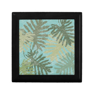 Faded Tropical Leaves Gift Box