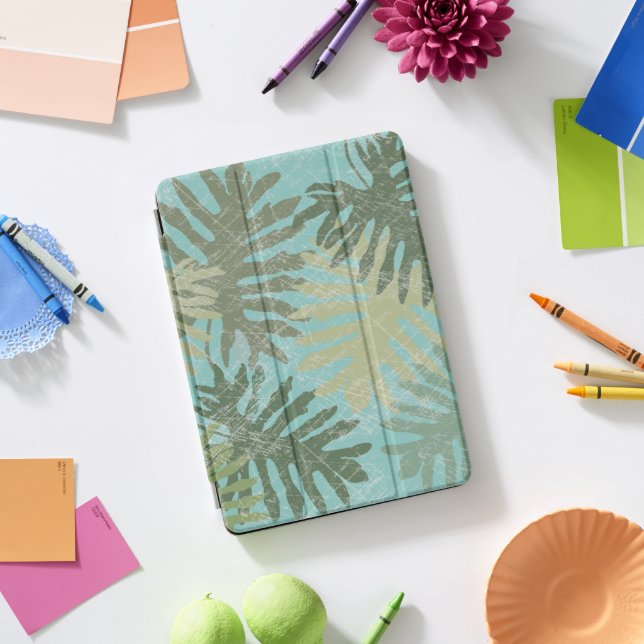 Faded Tropical Leaves iPad Pro Cover (Desk)