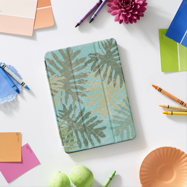 Faded Tropical Leaves iPad Pro Cover (Desk)