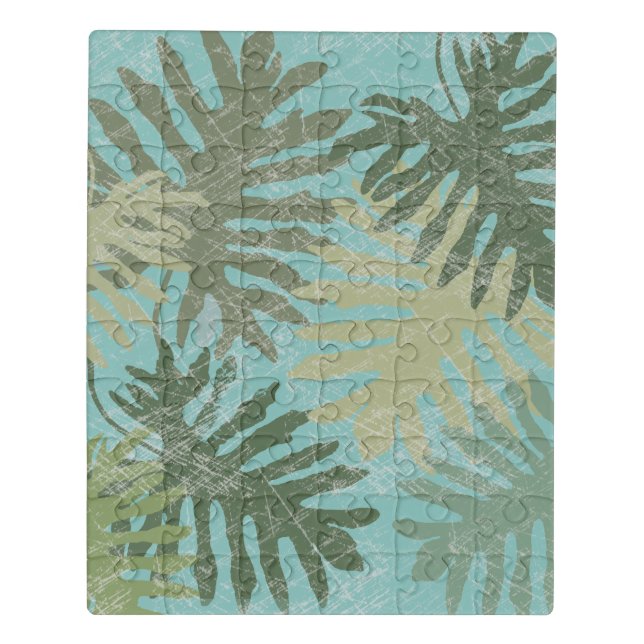 Faded Tropical Leaves Jigsaw Puzzle (Puzzle Vertical)