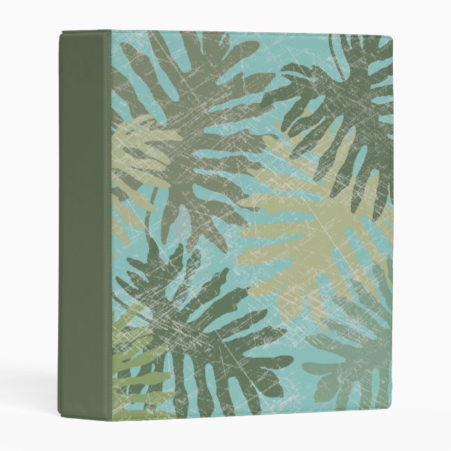 Faded Tropical Leaves Mini Binder (Front/Spine)