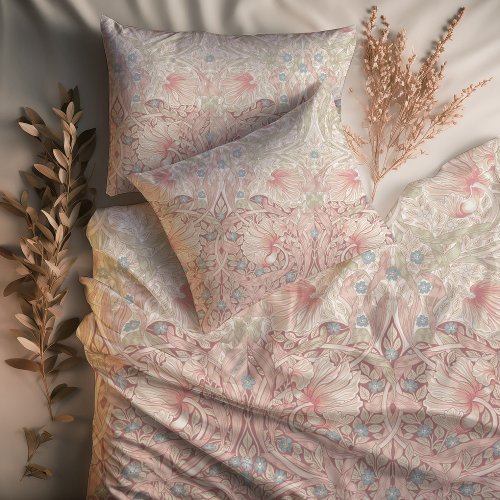 Faded Two_Tone Pimpernel Dusty Pink  Blue Morris Duvet Cover