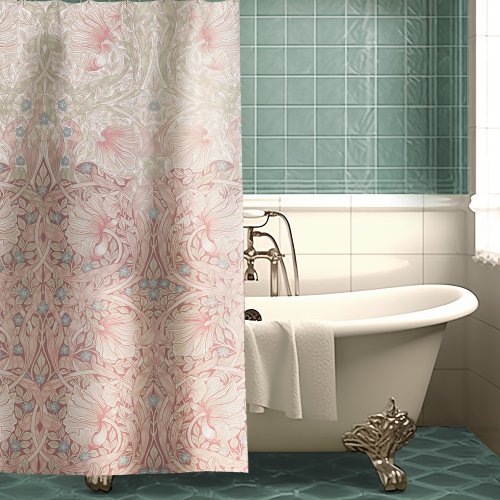 Faded Two_Tone Pimpernel Dusty Pink  Blue Morris Shower Curtain