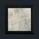 Faded Vintage Paper Parisian Advertisement Collage Gift Box<br><div class="desc">A collage of vintage paris advertisement parchments. These ads are written in fancy elegant fonts and appear faded and worn. The texture looks old and weathered in greyish,  green,  and pale orangish coral tones. A chic and trendy style.</div>