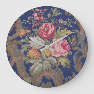 Faded Vintage Victorian style Floral Chintz Large Clock