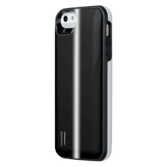 Faded White Stripe on Black iPhone SE/5/5s Battery Case