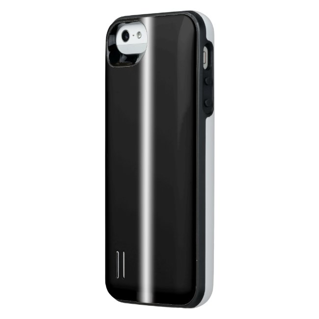 Faded White Stripe on Black iPhone Battery Case