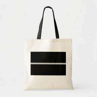 Faded White Stripe on Black Tote Bag